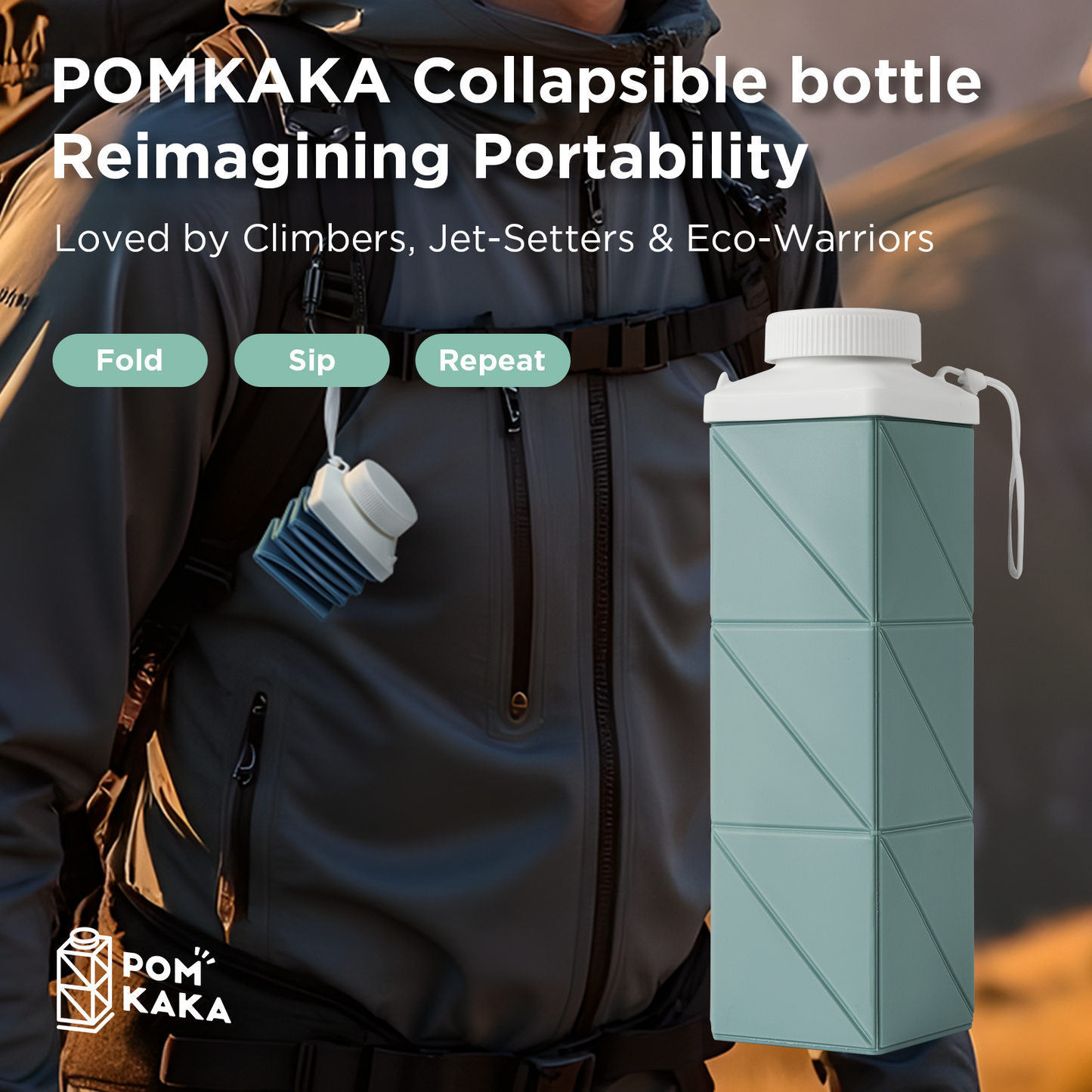 SH-18 Collapsible Water Bottle 720ml (24oz) – Ultra-Portable, Leak-Proof & Eco-Friendly