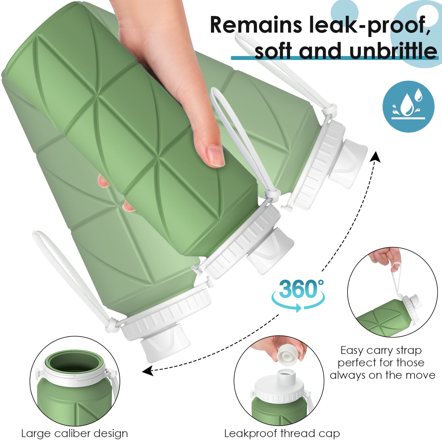 SH-16 690ML Round Water Cup (Round Lid) | Stylish, Leak-Proof & Durable