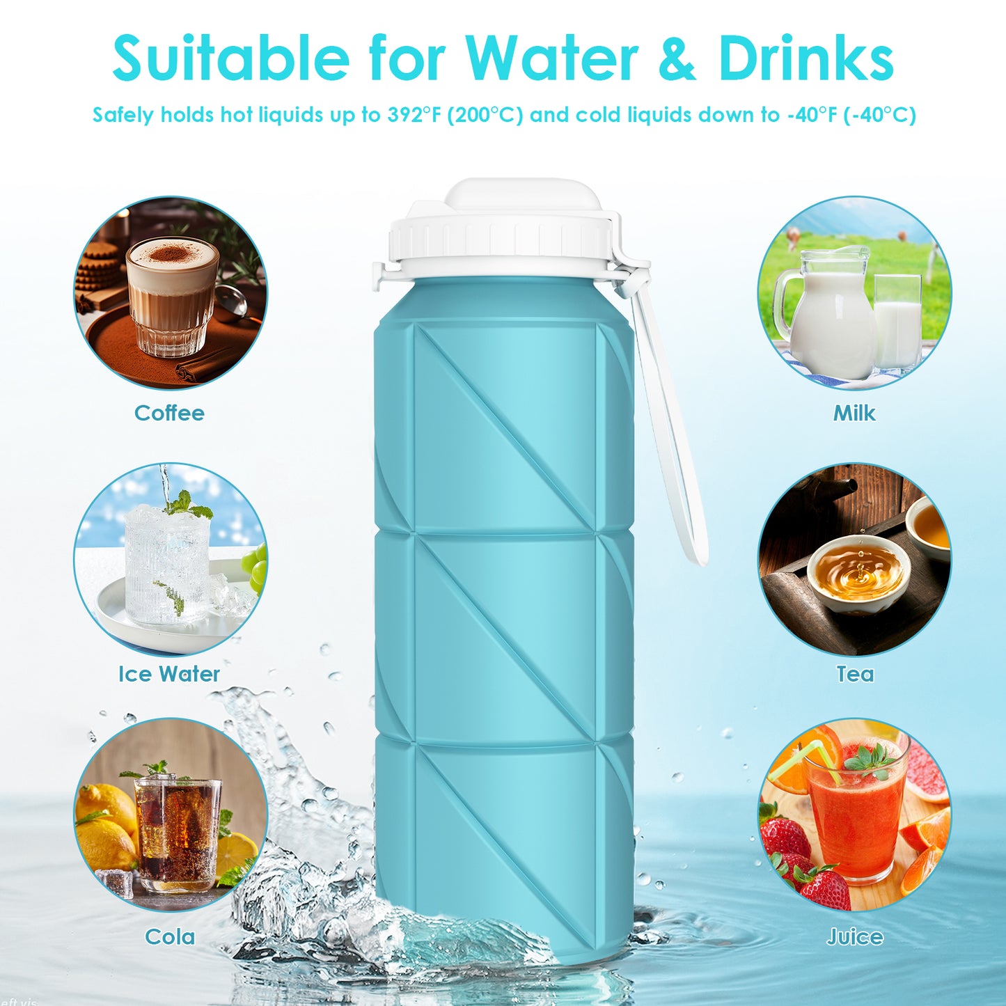 SH-16 690ML Round Water Cup (Straw Lid) | Leak-Proof, Convenient & Stylish