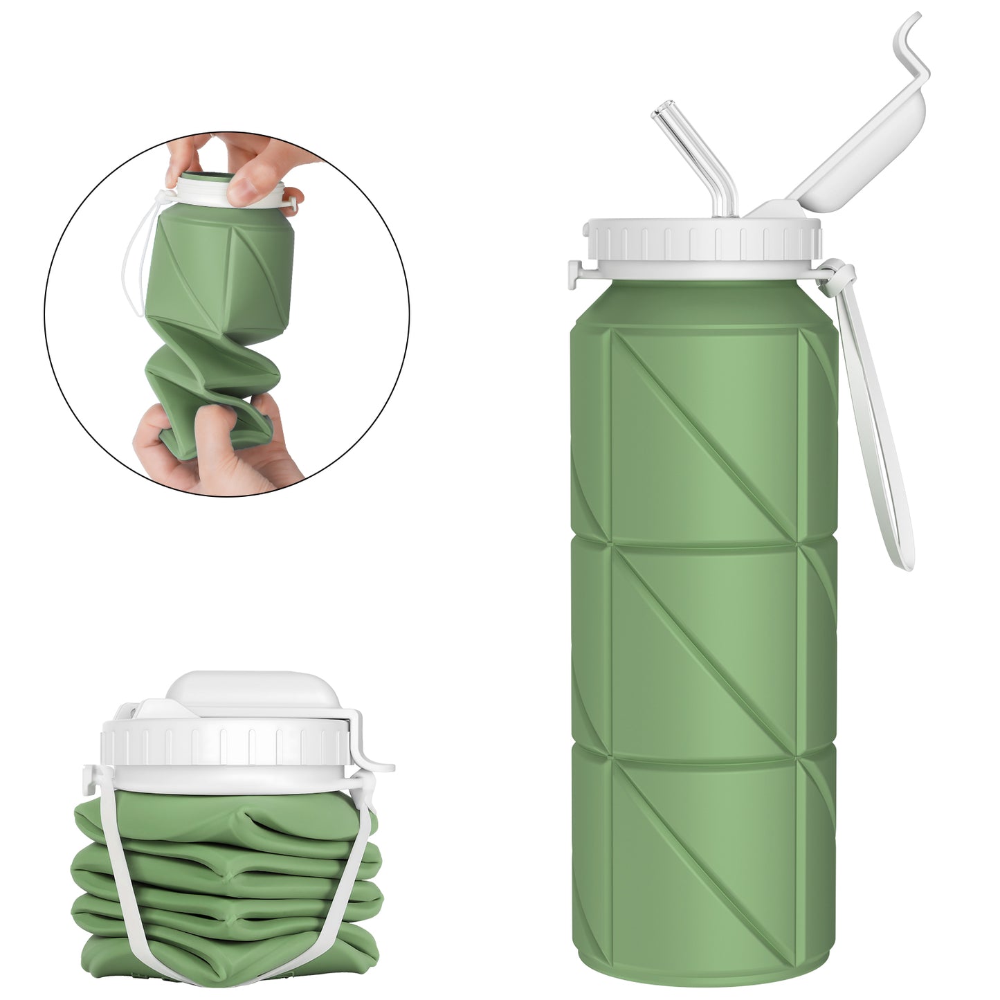 SH-16 690ML Round Water Cup (Straw Lid) | Leak-Proof, Convenient & Stylish