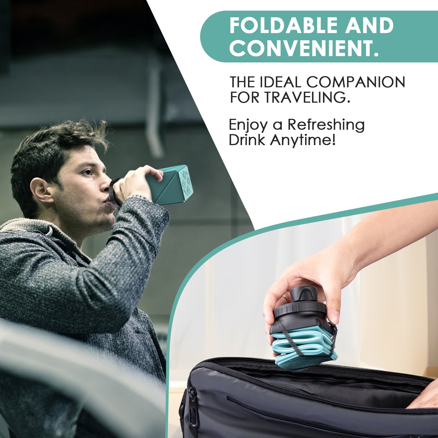 SH-20 420ML Square Collapsible Cup | Portable Silicone Design, Eco-Friendly & Durable