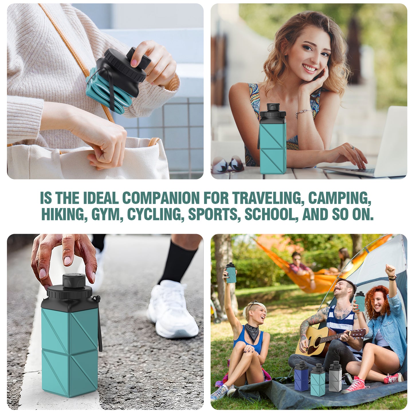 SH-20 420ML Square Collapsible Cup | Portable Silicone Design, Eco-Friendly & Durable