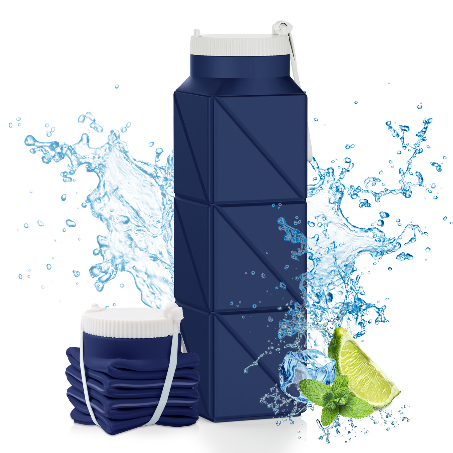 SH-21 610ML Square Collapsible Cup | Portable Silicone Design, Eco-Friendly & Durable