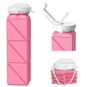 SH-15 1st Gen Square Foldable Water Bottle - Straw, Durable & Practical