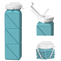 SH-15 1st Gen Square Foldable Water Bottle - Straw, Durable & Practical