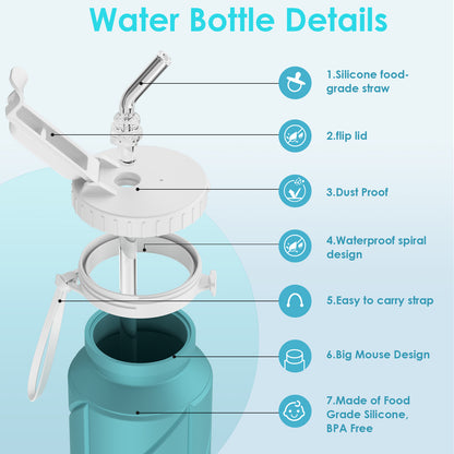 SH-16 690ML Round Water Cup (Straw Lid) | Leak-Proof, Convenient & Stylish