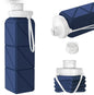 SH-15 1st Gen Square Foldable Water Bottle - Round Cap, Leakproof, Travel & Sports