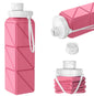 SH-15 1st Gen Square Foldable Water Bottle - Round Cap, Leakproof, Travel & Sports